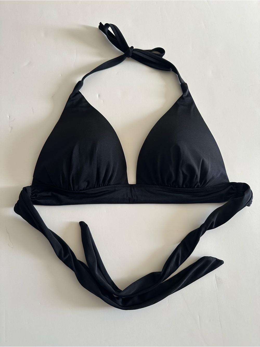 Victoria's Secret Black Halter Push Up Bikini Top